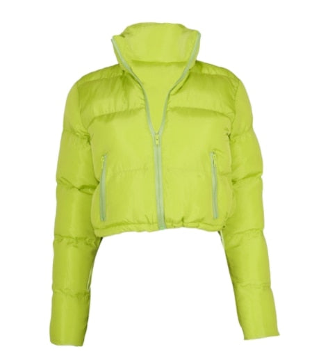 AEK Apparel Women's Cozy Down Mid-Waist Jacket